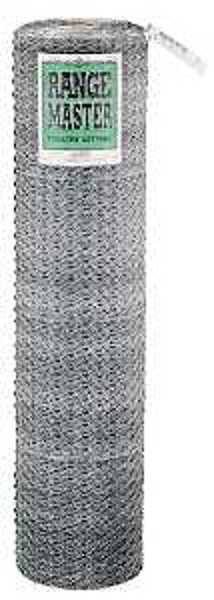 RANGEMASTER FPN 172-FT Poultry Netting 1X72X150 20 Ga Hot Dip Galvanized Hexagonal Mesh