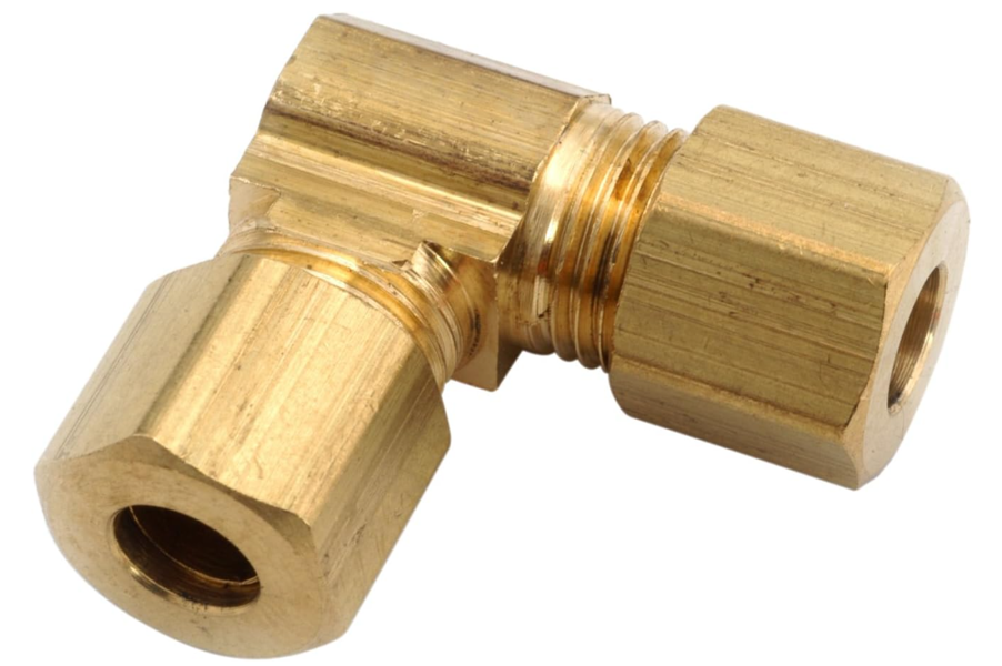 Anderson Metal Corp 75006508 Brass Compression Tube Union Elbow 1/2 In 90 Degree Angle 200 PSI Pressure