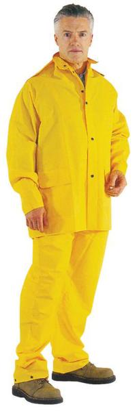 Diamondback OX025PU-M 3PC Rainsuit Medium Yellow Polyester Detachable Hood
