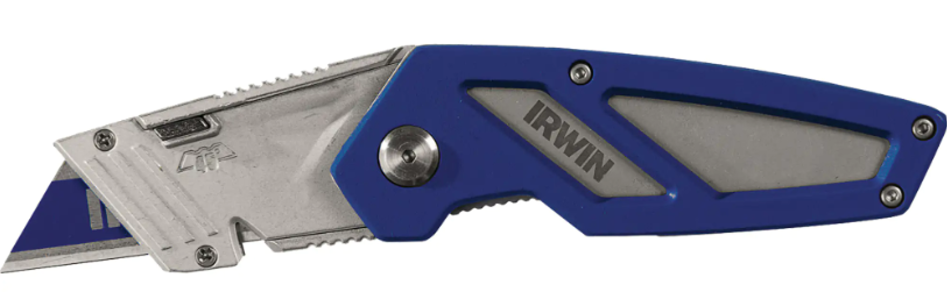 IRWIN INDUSTRIAL FK100 Utility Knife 2-1/2 In Blade Bi Metal Straight Hand Blue