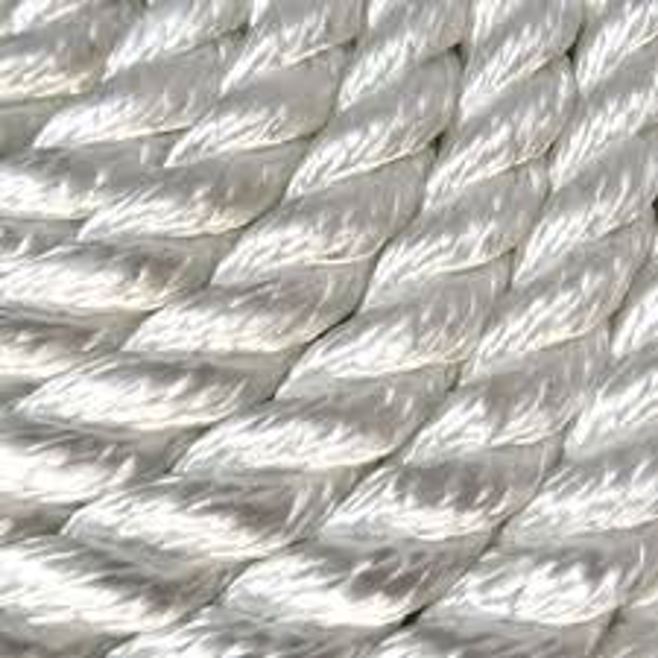 MIAMI CORDAGE MIAMI NR586C-FOOT White Rope 5/8 In X 600 Ft Nylon