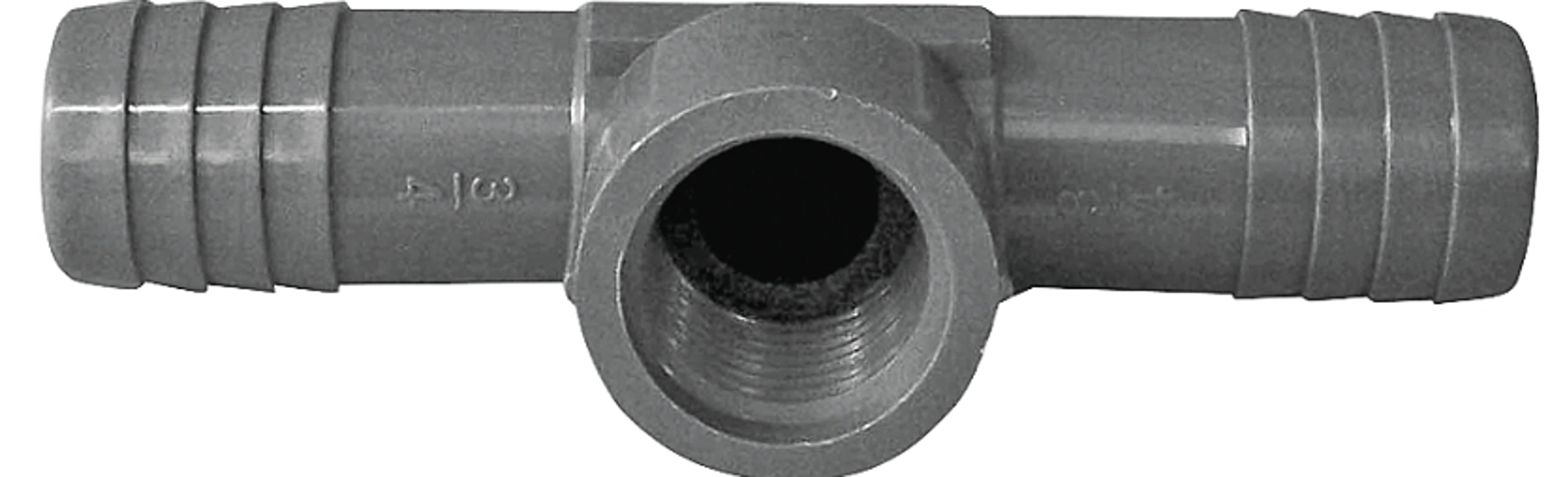 Boshart Industries UPVCFRT-101005 Poly Tee 1 Barb X 1/2 FPT Reduces to Smaller Tubing Size