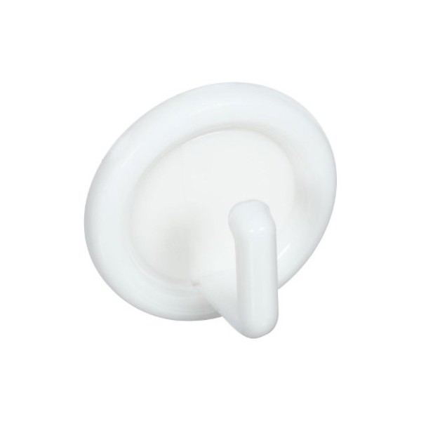 National Hardware N308-189 White Round Plastic Adhesive Hooks 3 Lb