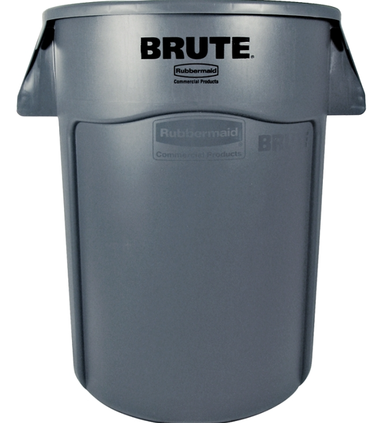 Rubbermaid FG264360GRAY Heavy Duty Round Waste Container 44 Gal Gray