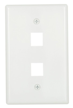 5520W-MSP Wallplate 2 Port Modular Midsize White