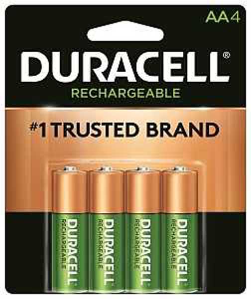 Duracell 66155 AA Rechargeable Battery 4 Pack 2000mAh Nickel Metal Hydride