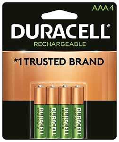 Duracell 66160 AAA Rechargeable Battery 4 Pack 1.2V 700 mAh Nickel Metal Hydride