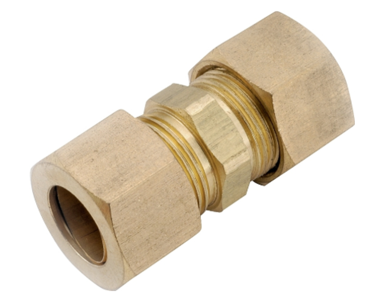 Anderson Metal Corp 750062-06 Union Tube Full 3/8 Compression Brass Fitting Brass