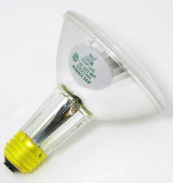 Sylvania Lighting 18252 Halogen Reflector Lamp 60 Watts PAR30LN Medium E26 Bright White Light 1070 Lumens White