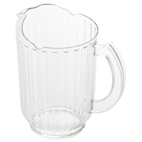 Cambro PE600CW135 Customizable Economy Plastic Pitcher 60 Oz Clear