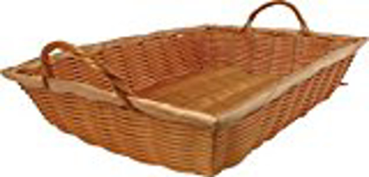 Winco PWBN-12B Woven Rectangular Basket 12 In X 8 In X 3 In With Handles