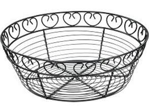 WBKG-10R 10 In Black Round Fruit Basket