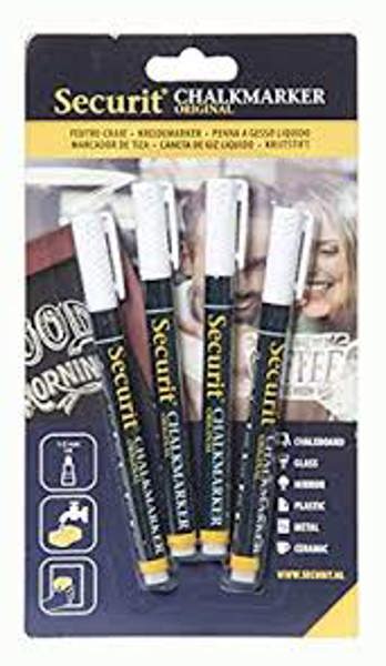 American Metalcraft BLSMA100V4WH Marker Chalk 4 Pack White