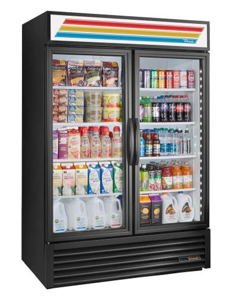 TRUE MFG TRUE GDM-49-HC-TSL01 Merchandiser Refrigerator 5 Years Warranty 2 Glass Doors