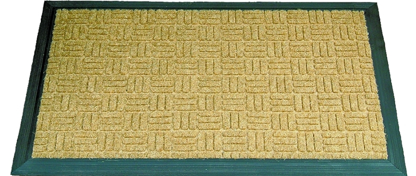 Homebasix 06ABSHE-09-3L18 Mat Floor 18X30 Coconut Green Trim