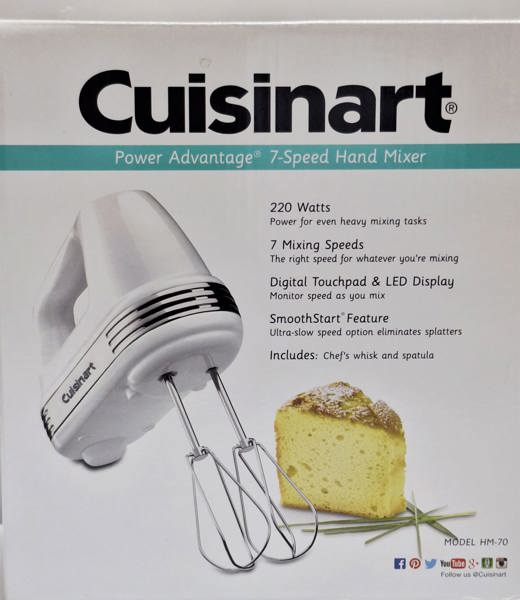 Cuisinart/Waring HM-70 Hand Mixer 7-Speed Power Advantage