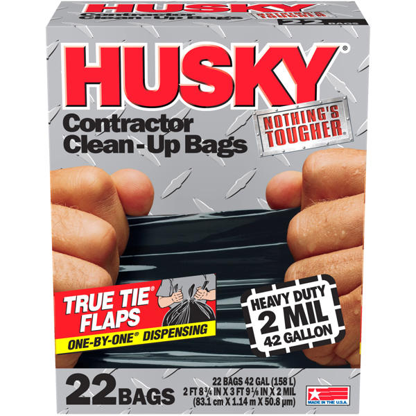Poly-America Inc HK42WC022B Trash Bag 42 Gal Capacity 22 Count
