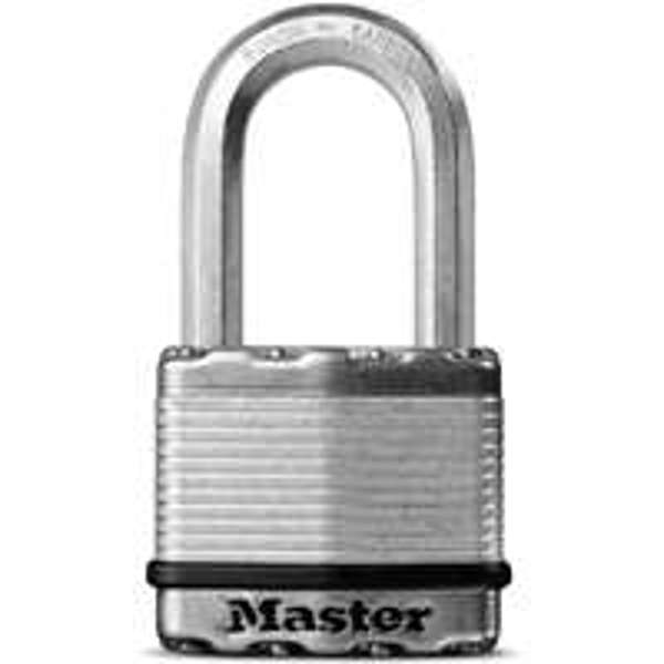 Master Lock M5XKADLF Laminated Steel Padlock 1-1/2 In Shackle 4-Pin Cylinder