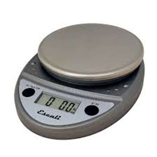 Escali P115PL-M Digital Kitchen Scale 11 Lb Capacity Metal Finish