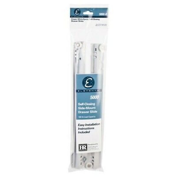 Hardware Resources 5045-R Slide Drawer 18 In Cream White Self-Closing 450mm