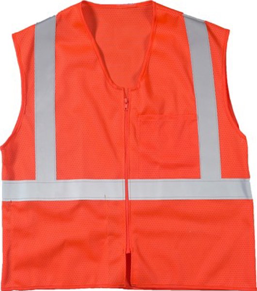 Mutual Industries 17005455 Safety Vest Class II 2X L/3XL High Visibility Yellow Durable Lightweight