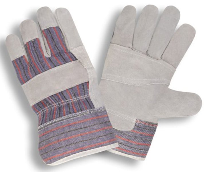 Cordova Gloves 72101 Large Split Leather Palm Work Gloves Gray
