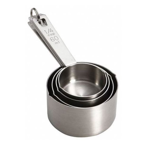 Tablecraft 725 Measuring Set 4 Cups Stainless Steel