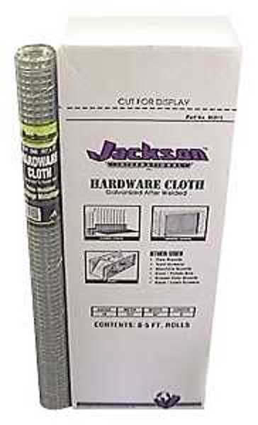 Jackson Wire 11031313 Hardware Cloth 1/2X36 19 Gauge 5 Feet Galvanized