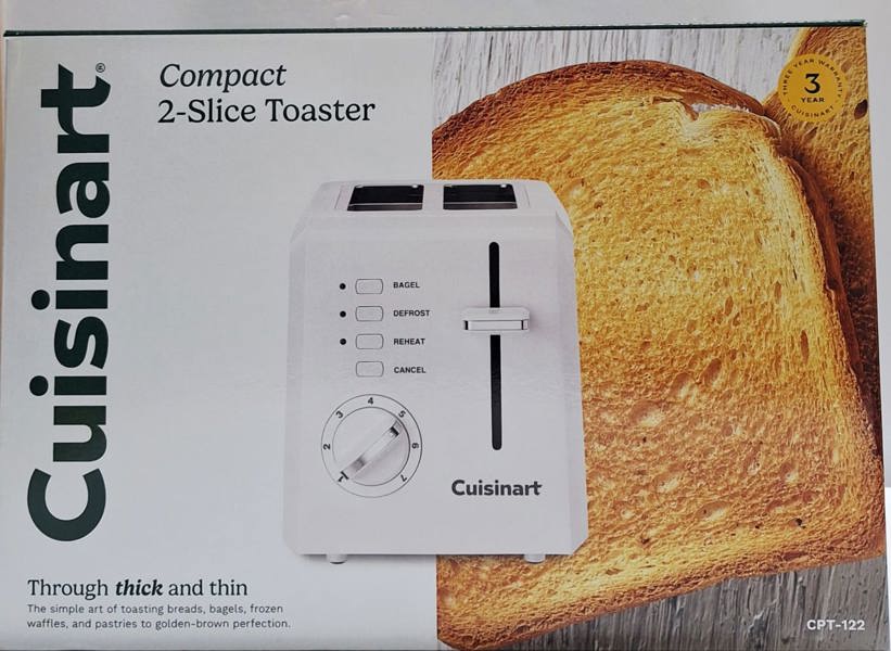 Cuisinart/Waring CPT-122 Compact 2 Slice Toaster White