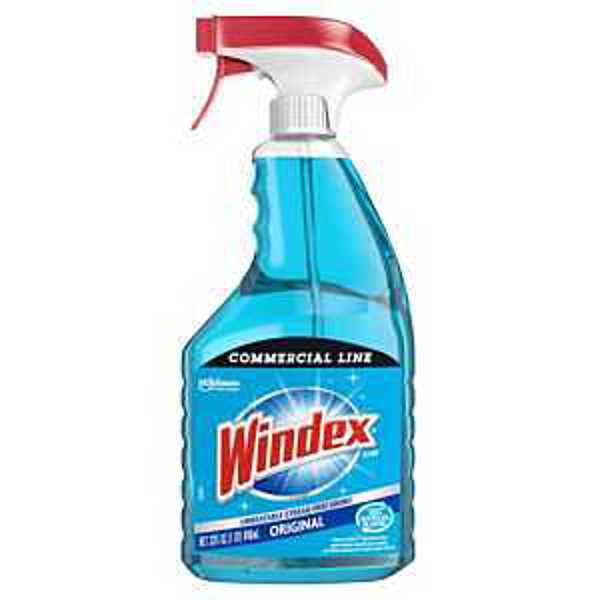 SC Johnson 08521 Glass Cleaner 32 Oz Liquid Pleasant Original Blue Commercial Line