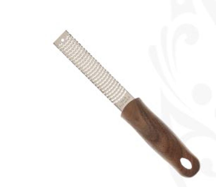 Mercer Culinary M37178 Bar Zester Stainless Steel Walnut Wood Handle