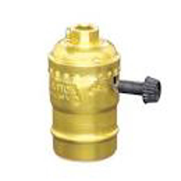 Hillman Group 884436 Metal Lamp Holder Turn Knob Socket 2 Circuit 3 Terminal