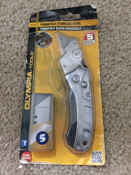 Olympia Tools 33-125 Folding Knife Turbo Stainless Steel