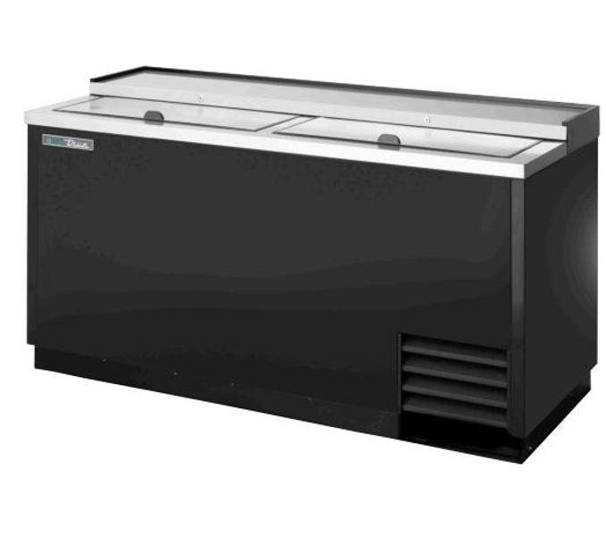 TRUE MFG TD-65-24-HC Slide Top Bottle Cooler Black 64.5 In 5 Years Warranty
