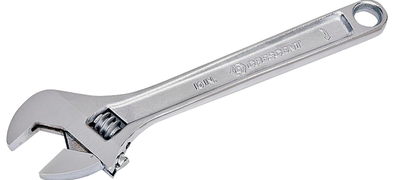 Nicholson AC210VS Adjustable Wrench 10 In 1.313 In Jaw Non-Cushion Handle