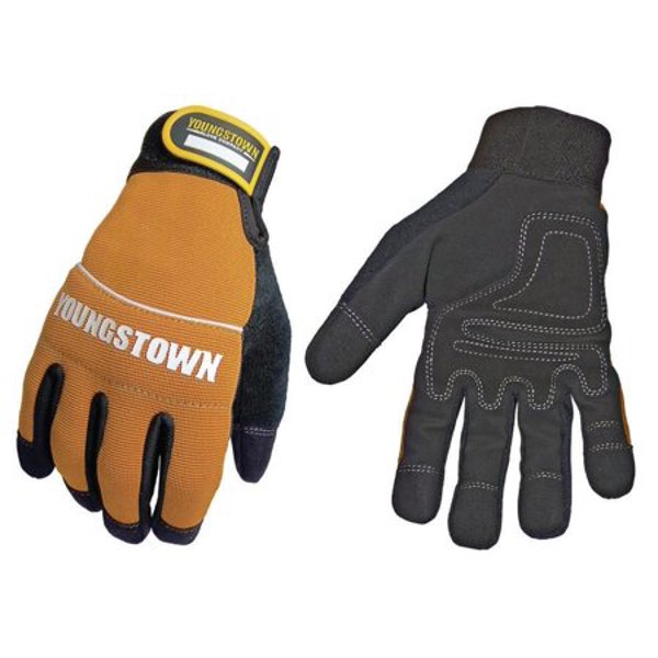 JANDORF SPECIALTY HARDWARE 06-3040-70-M Work Gloves Medium Synthetic Suede Leather Brown Black Breathable Stretch