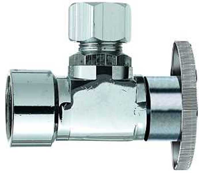Plumb Pak PP20051LF Shut-Off Valve 12X3/8 FIP x OD Brass Body Chrome Plated