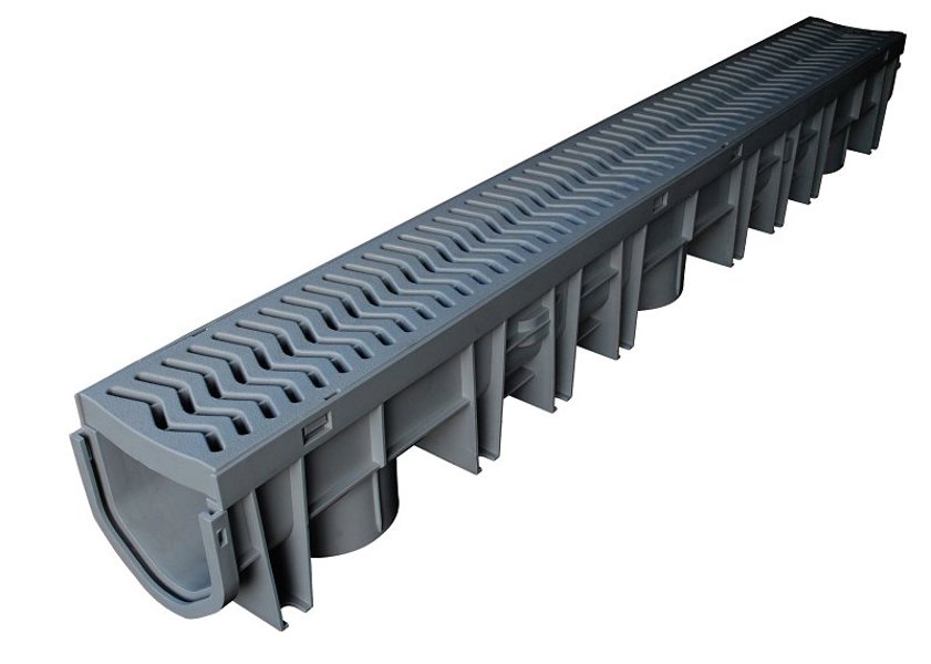 Fernco, Inc. FSDP-CHGG Storm Drain Channel 39-1/2 In Length Polypropylene with Grate