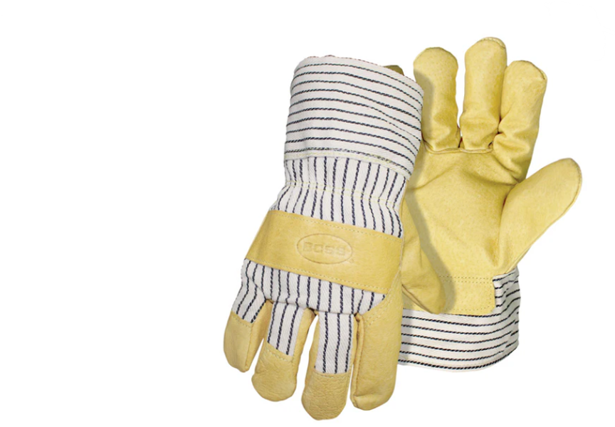 BOSS MFG CO 97901/XL/4399X XLarge Leather Palm Glove Wing Thumb Bell Cuff Tan