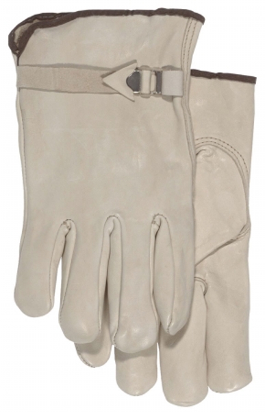BOSS MFG CO B81202-XL XLarge Tan Strap Driver Gloves Leather Back Open Cuff Tan