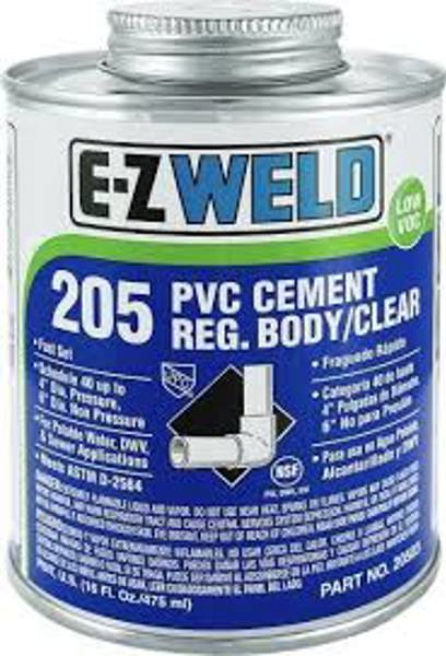 EZ WELD EZ30503N Clear PVC Cement 1 Pt