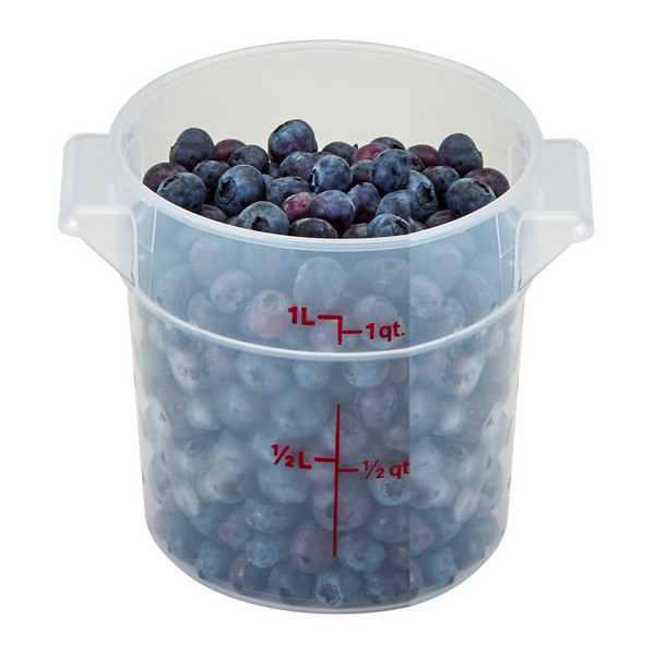 Cambro RFS1PP Round Food Container 1 Qt Plastic Translucent