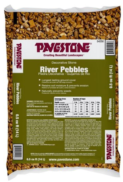 Pavestone Company 54250 Bagged River Pebbles 0.5 Cu Ft