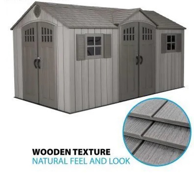 Lifetime Products 60318 Outdoor Storage Shed 15 Ft X 8 Ft