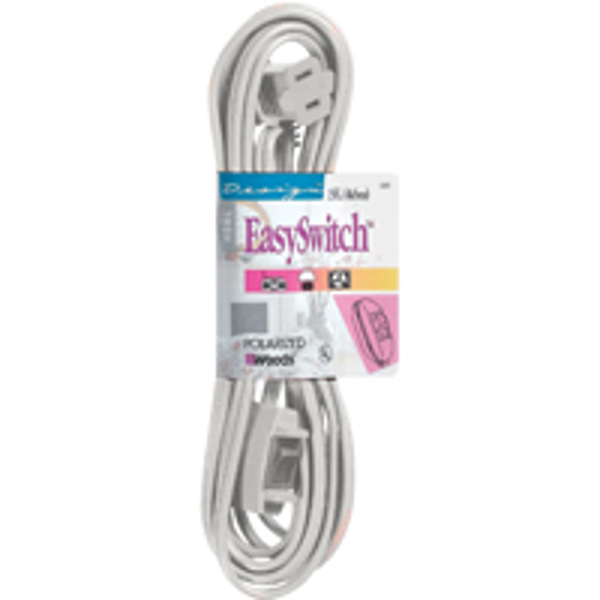 Coleman Cable Inc 0359W Extension Cord 15 Ft White with Control