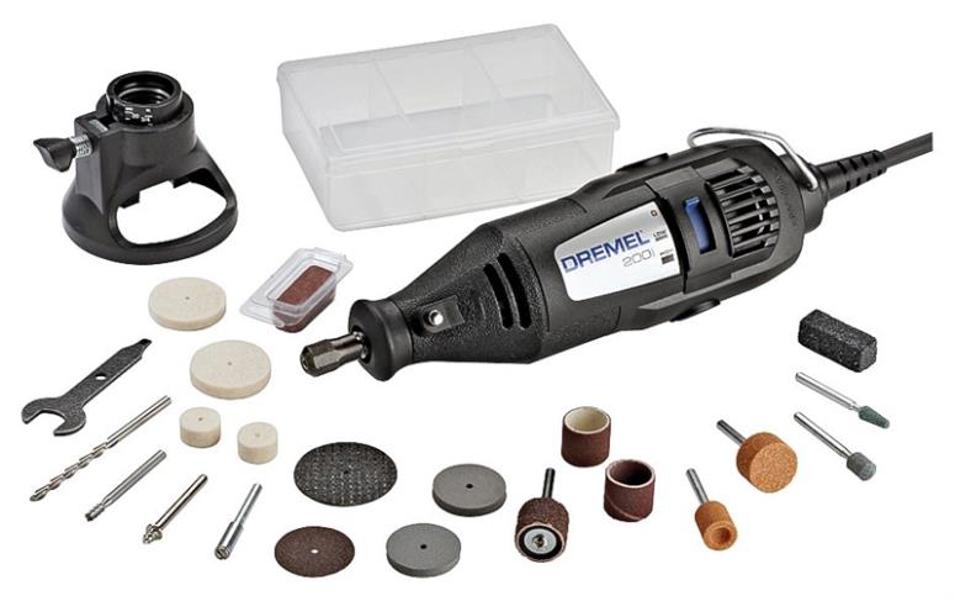 BOSCH 200-1/21 Rotary Tool Kit 21Pc 120V Corded 1.15 Amp Keyed Chuck 15000-35000 RPM