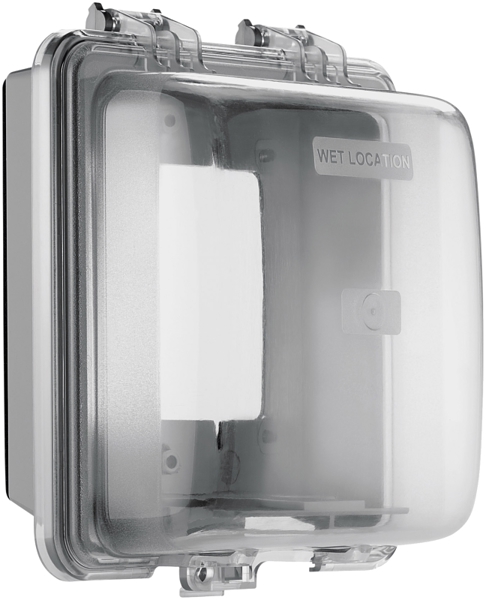EATON-COOPER WIRING WIUX-2CL Weather Cover Box 2 Gang Frosted Gray
