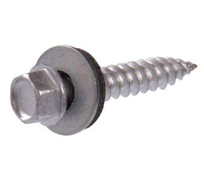 Hillman Group 47705 Hex Washer Head Sheet Metal Screw 3 In #10 Self-Piercing 1 Lb Gray Ceramic Coated