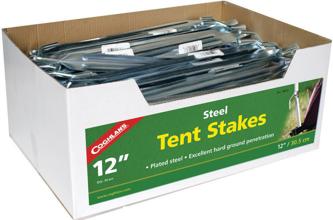 9813 Heavy Duty 12x1/4 In Steel Tent Stakes