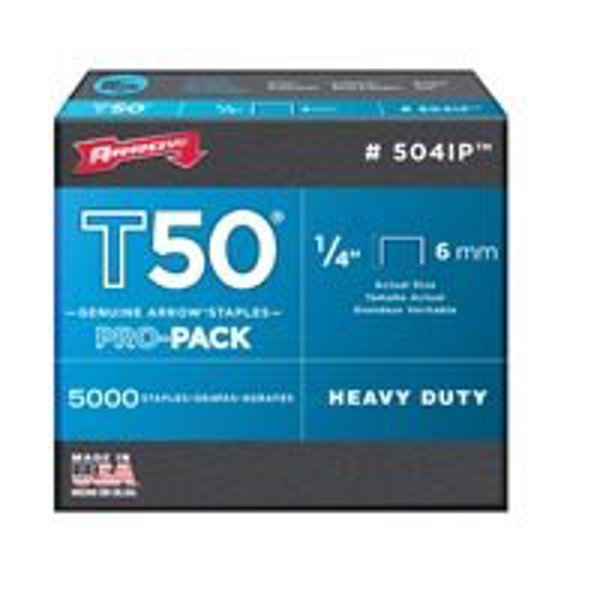 Arrow Fastener Co 504IP T50 Staples 1/4 In